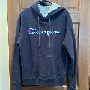 Champion size medium navy blue hoodie